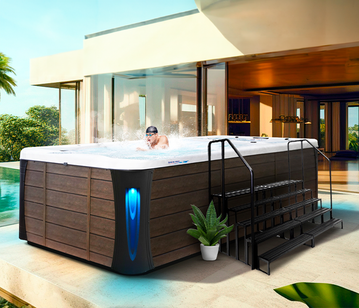 Calspas hot tub being used in a family setting - Inglewood